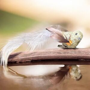 12 New CLW Catherine Lillywhite's Gold Glitter Clip-On Birds Decor Holidays